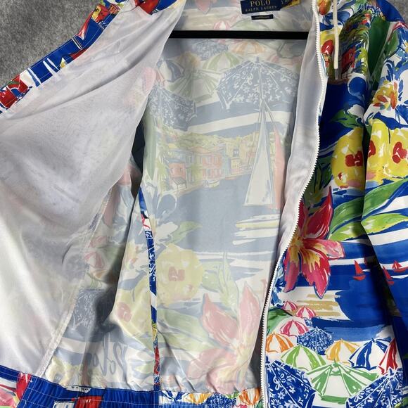 Polo Ralph Lauren Riviera Windbreaker Jacket Mens Large Packable Colorful Resort - Picture 6 of 16